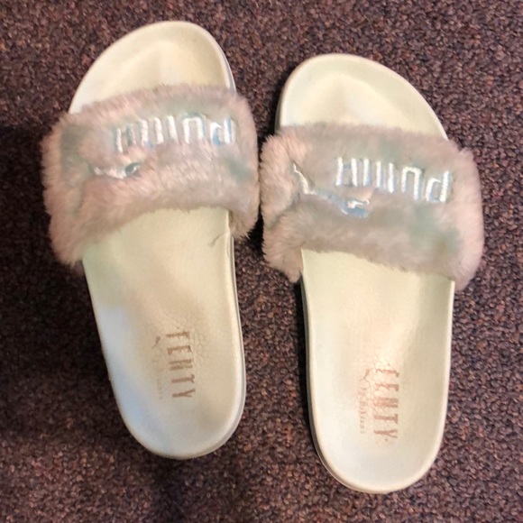 fenty fur puma slides